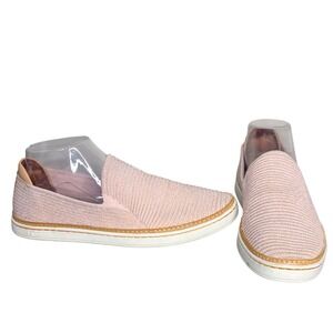 UGG Pink Sammy Chevron Slip On Sneakers Good Metallic Knit Women's Size 8